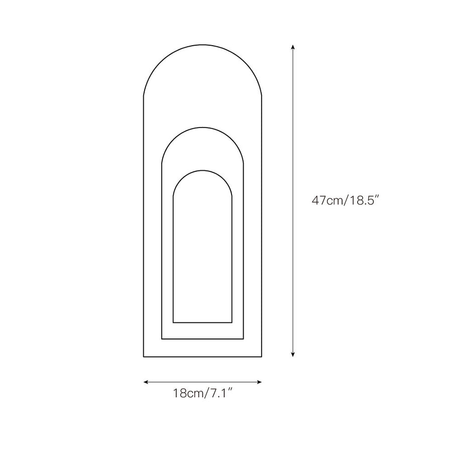 Archway Marble Sconce – detail 3 — Dimension drawings 1