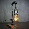 Load image into Gallery viewer, Steampunk Pipe Table Lamp