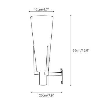 Stilnovo Wall Lamp – detail 3 — Dimension drawings 1