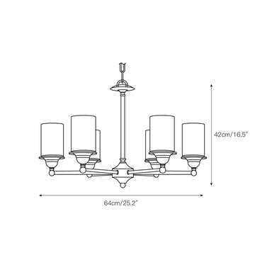 Stratton Chandelier – detail 4 — Dimension drawings 2