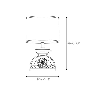 Sunrise Table Lamp – detail 3 — Dimension drawings 1