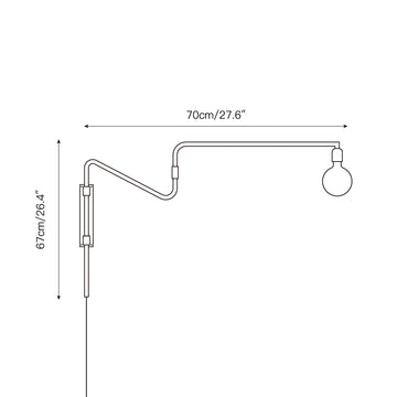 Swing Plug-in Wall Lamp – detail 3 — Dimension drawings 1