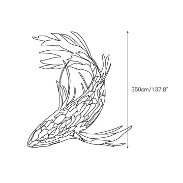 Swirl Koi Chandelier – detail 3 — Dimension drawings 1