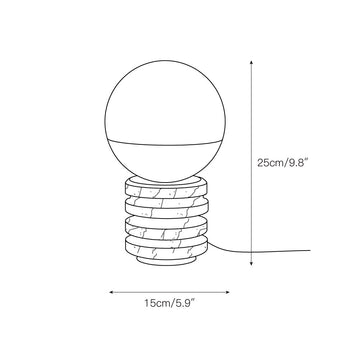 Sylvia Table Lamp – detail 3 — Dimension drawings 1