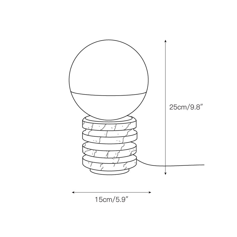 Sylvia Table Lamp – detail 3 — Dimension drawings 1