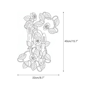 Symphony Rose Basket Sconce – detail 4 — Dimension drawings 2