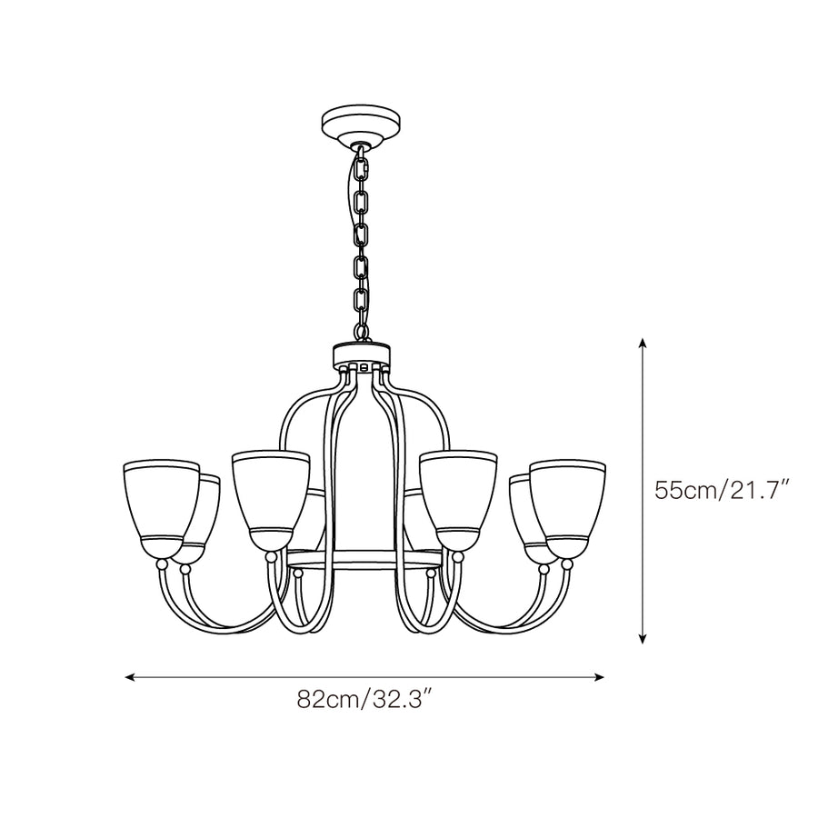 Tahoe Chandelier – detail 4 — Dimension drawings 2