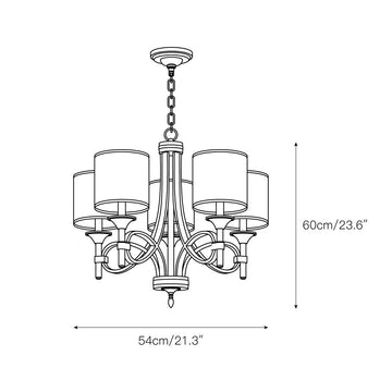 Tallie Chandelier – detail 3 — Dimension drawings 1