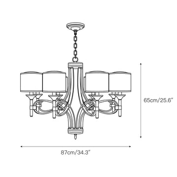 Tallie Chandelier – detail 4 — Dimension drawings 2
