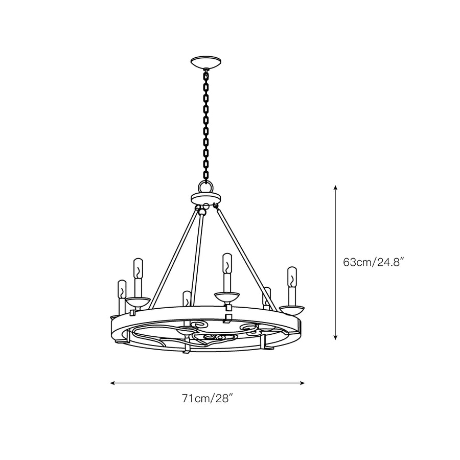 Taulbee Chandelier – detail 3 — Dimension drawings 1