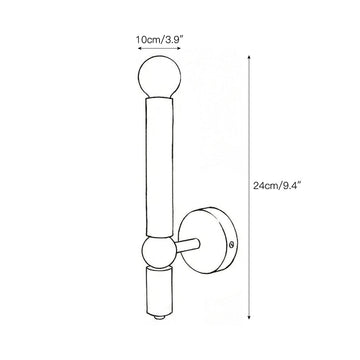 Taylor Brass Wall Lamp – detail 3 — Dimension drawings 1