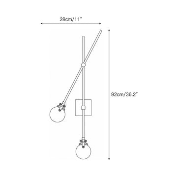 Tempo Wall Sconce – detail 3 — Dimension drawings 1
