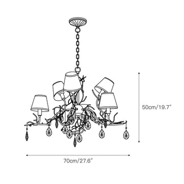 Tendril Chandelier – detail 4 — Dimension drawings 2