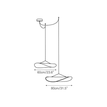 Tense Dupont Paper Pendant Lamp – detail 3 — Dimension drawings 1
