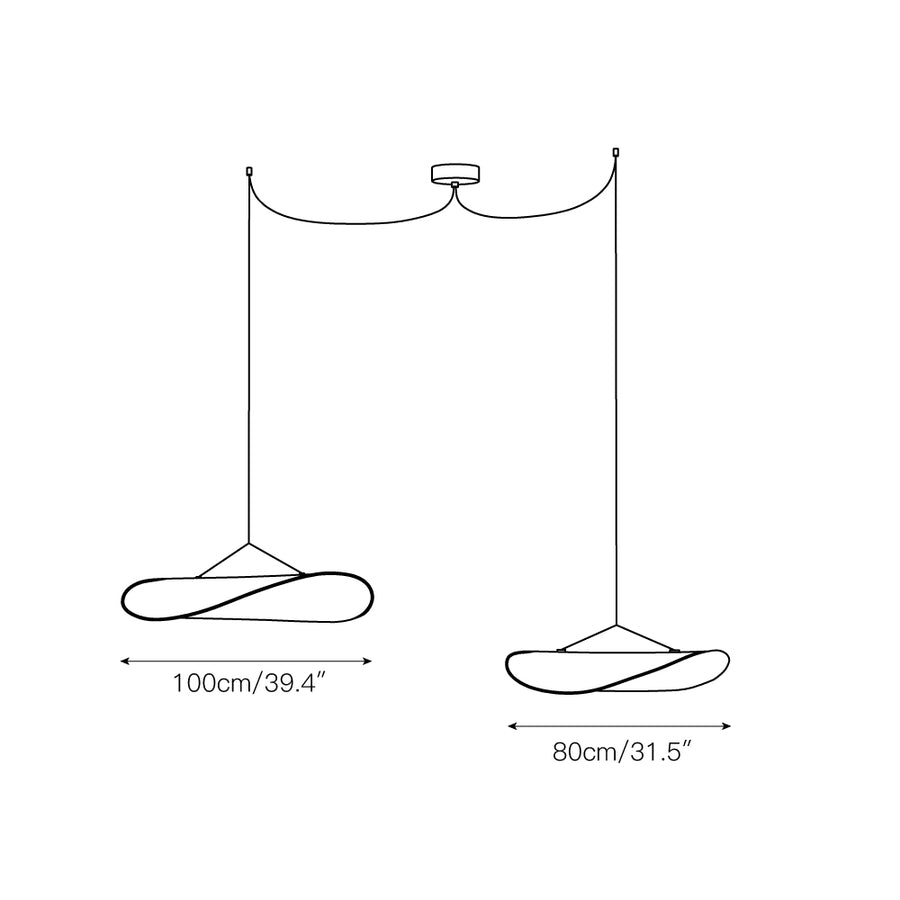 Tense Dupont Paper Pendant Lamp – detail 4 — Dimension drawings 2