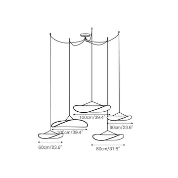 Tense Dupont Paper Pendant Lamp – detail 6 — Dimension drawings 4