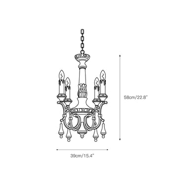 Teresina Chandelier – detail 4 — Dimension drawings 2