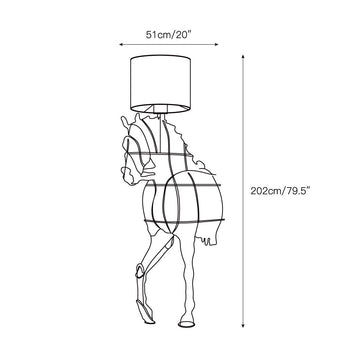Tete Horse Floor Lamp – detail 3 — Dimension drawings 1