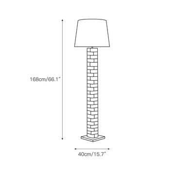 Textile Block Floor Lamp – detail 3 — Dimension drawings 1