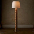 Load image into Gallery viewer, Textile Block Floor Lamp