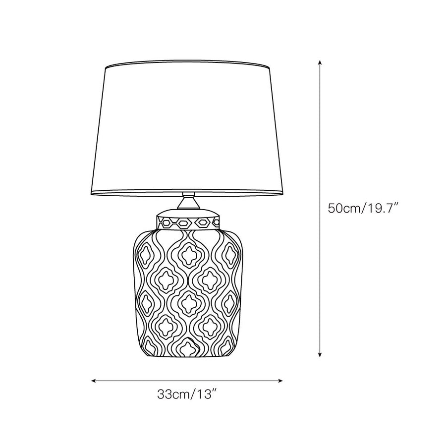 Textured Jar Table Lamp – detail 3 — Dimension drawings 1