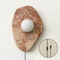 Load image into Gallery viewer, Textured Marble Plug-in Wall Lamp
