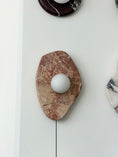 Load image into Gallery viewer, Textured Marble Plug-in Wall Lamp