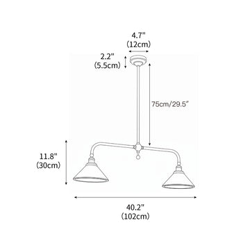 Thetford Alabaster Pendant Light – detail 3 — Dimension drawings 1
