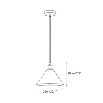 Thetford Pendant Lamp – detail 3 — Dimension drawings 2