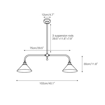 Thetford Pendant Light – detail 3 — Dimension drawings 1