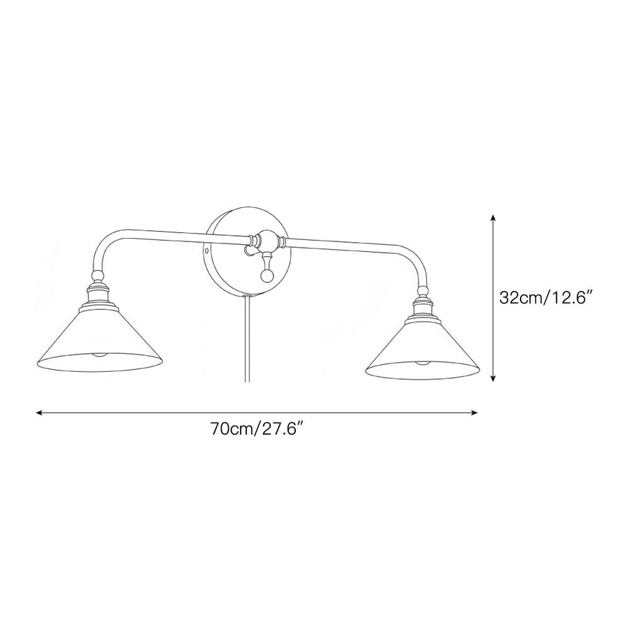 Thetford Plug-in Wall Sconce – detail 4 — Dimension drawings 2