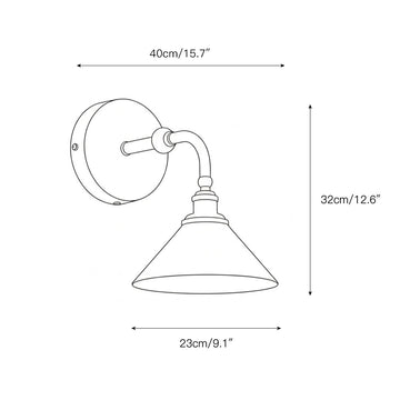 Thetford Wall Sconce – detail 3 — Dimension drawings 1