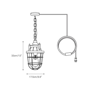 Thorlux Green Swag Light – detail 3 — Dimension drawings 1