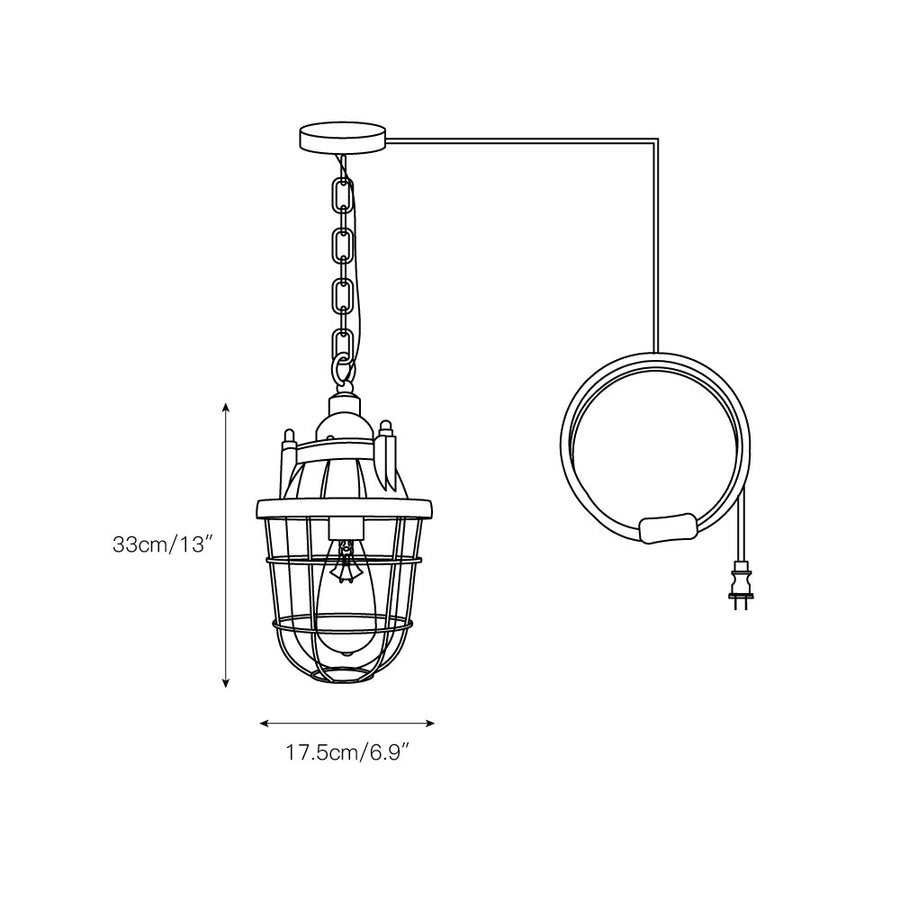 Thorlux Green Swag Light – detail 3 — Dimension drawings 1