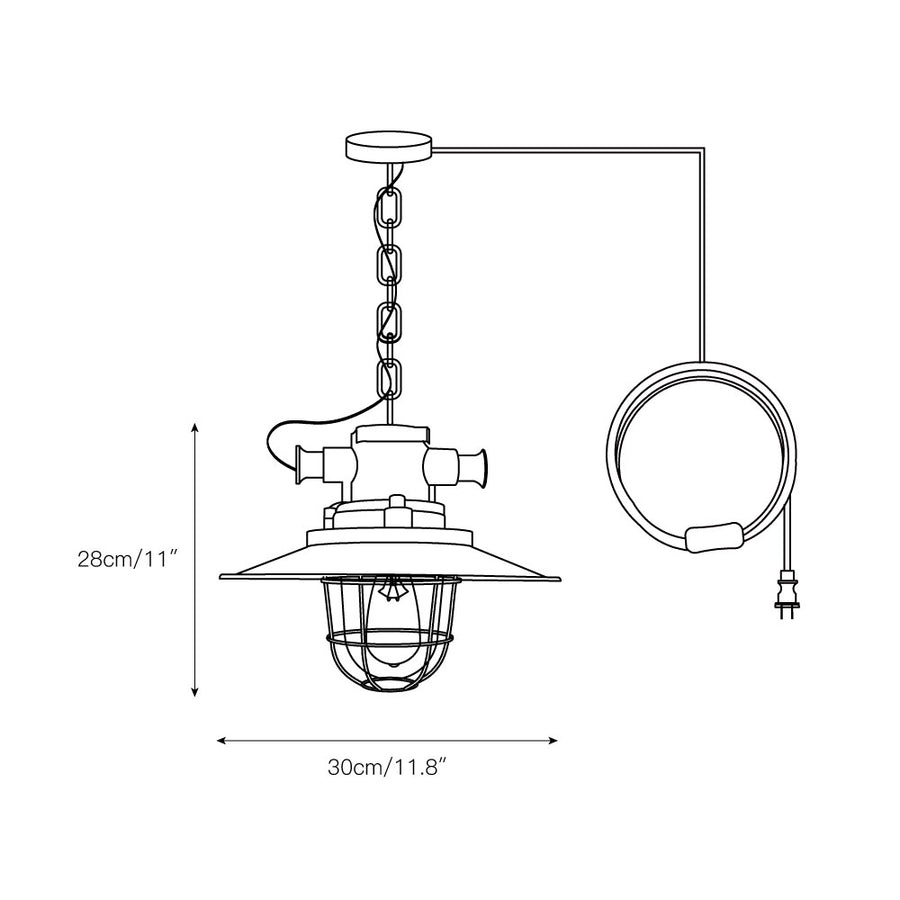 Thorlux Green Swag Light – detail 5 — Dimension drawings 3