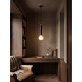 Load image into Gallery viewer, Threadline Alabaster Globe Pendant Lamp