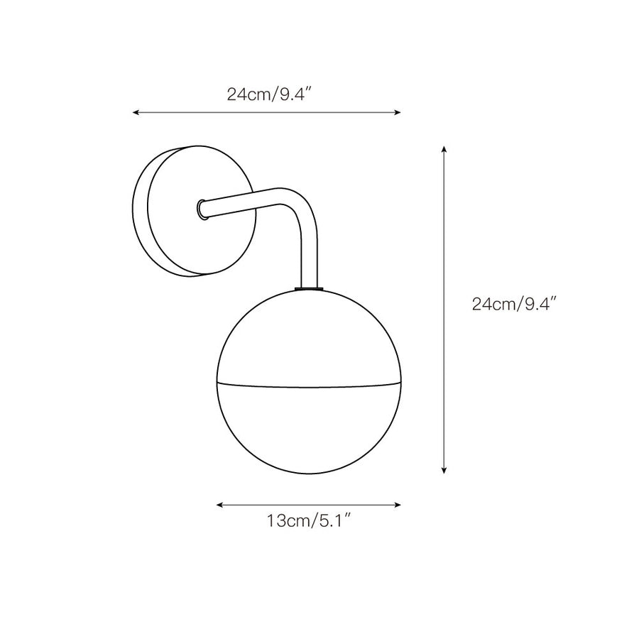 Tia Travertine Wall Lamp – detail 3 — Dimension drawings 1
