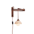 Load image into Gallery viewer, Tia Travertine Swing Arm Plug-in Sconce