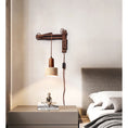 Load image into Gallery viewer, Tia Travertine Swing Arm Plug-in Sconce