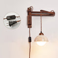 Load image into Gallery viewer, Tia Travertine Swing Arm Plug-in Sconce