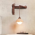 Load image into Gallery viewer, Tia Travertine Swing Arm Plug-in Sconce
