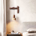 Load image into Gallery viewer, Tia Travertine Swing Arm Plug-in Sconce