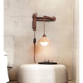 Load image into Gallery viewer, Tia Travertine Swing Arm Plug-in Sconce