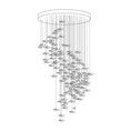Load image into Gallery viewer, Tidal Art Glass Chandelier