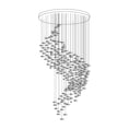 Load image into Gallery viewer, Tidal Art Glass Chandelier