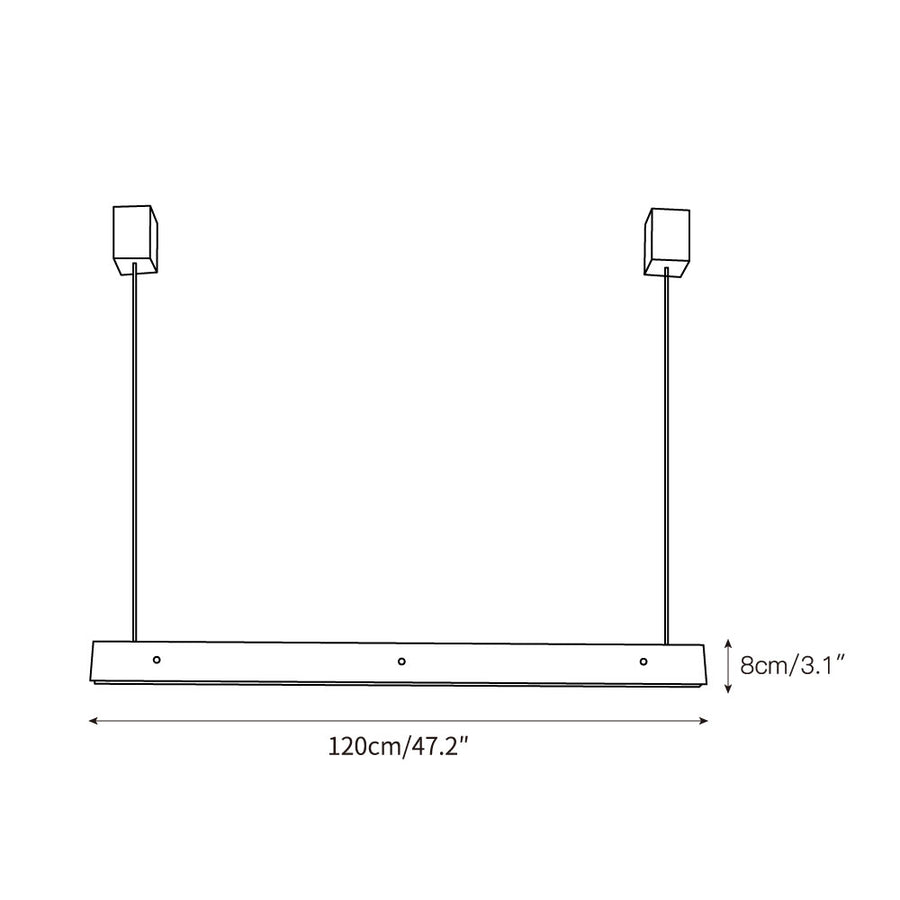 Tile Linear Pendant Lamp – detail 3 — Dimension drawings 1