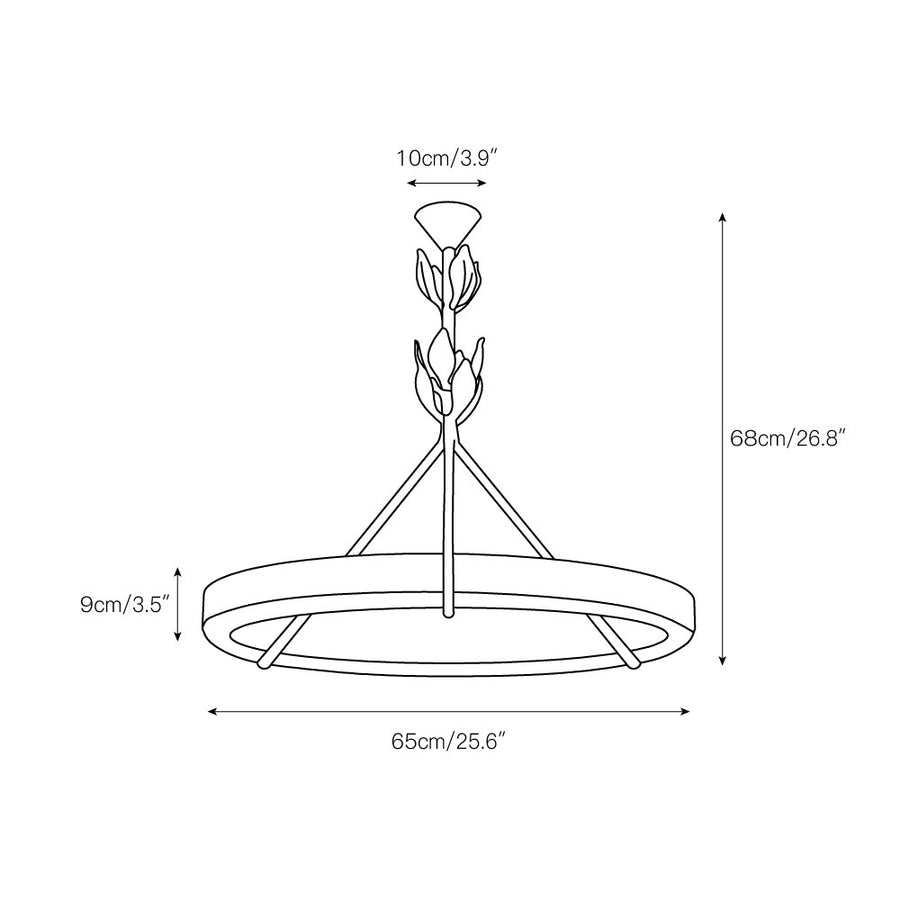 Tinsley Plaster Chandelier – detail 3 — Dimension drawings 1