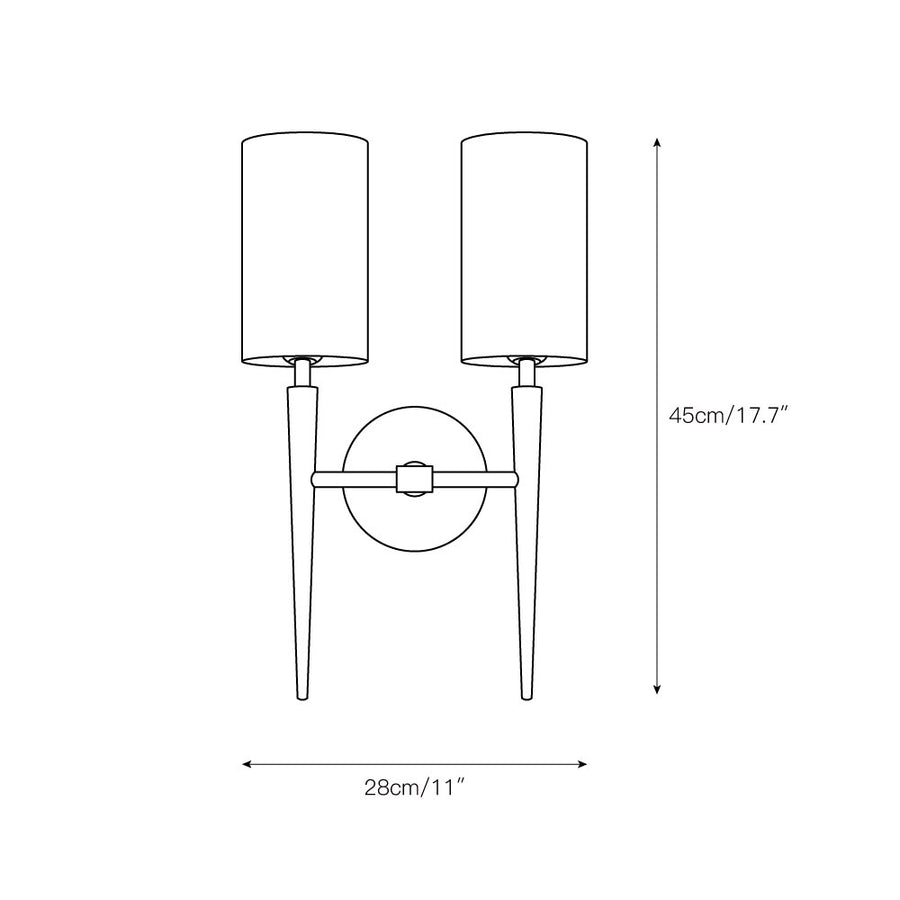 Tioga Wall Lamp – detail 3 — Dimension drawings 1