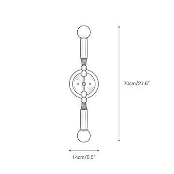 Toam Double Wall Lamp – detail 3 — Dimension drawings 1