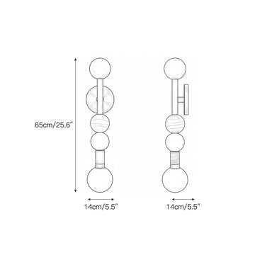 Sedona Marble Wall Lamp – detail 3 — Dimension drawings 1